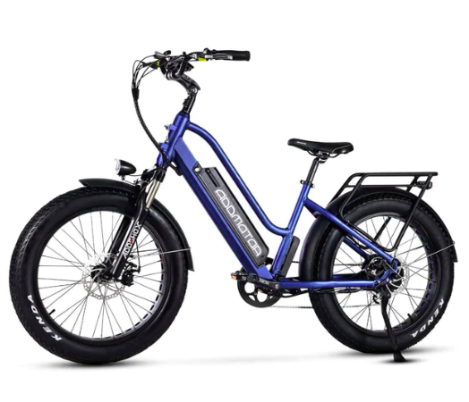 Blue Electric Fat Tire e Bike